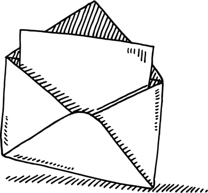 Open Envelope Letter Symbol Drawing